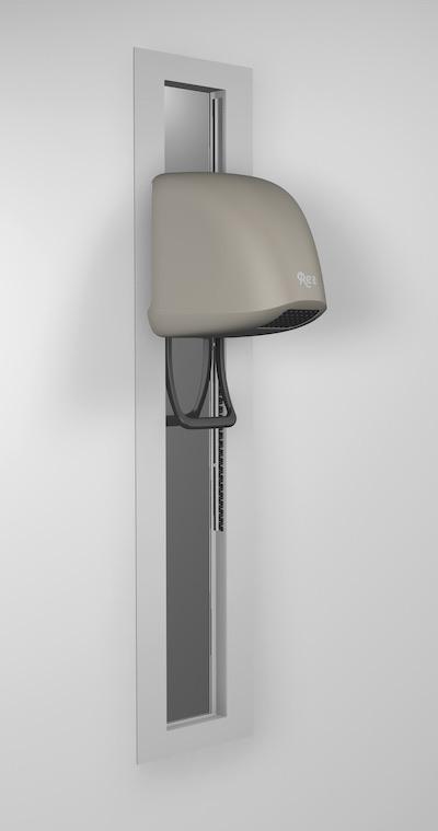 Sèche-cheveux REZ-Beluga UPV/S: encastré avec réglage en hauteur et miroir