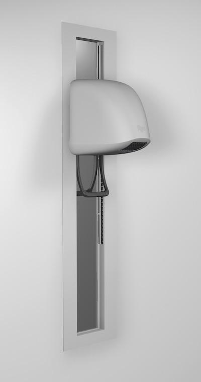 Sèche-cheveux REZ-Beluga UPV/S: encastré avec réglage en hauteur et miroir