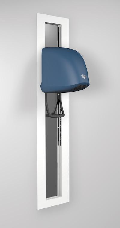 Sèche-cheveux REZ-Beluga UPV/S: encastré avec réglage en hauteur et miroir