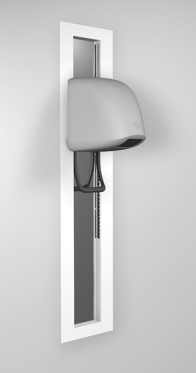Sèche-cheveux REZ-Beluga UPV/S: encastré avec réglage en hauteur et miroir