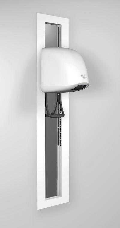 Sèche-cheveux REZ-Beluga UPV/S: encastré avec réglage en hauteur et miroir