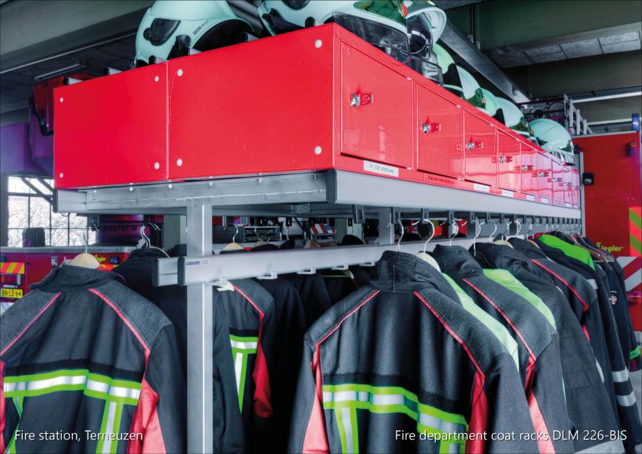 Fire station, Terneuzen_Fire department coat racks DLM 226-BIS